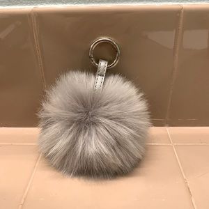 New Gray Pom Pom purse accessory
